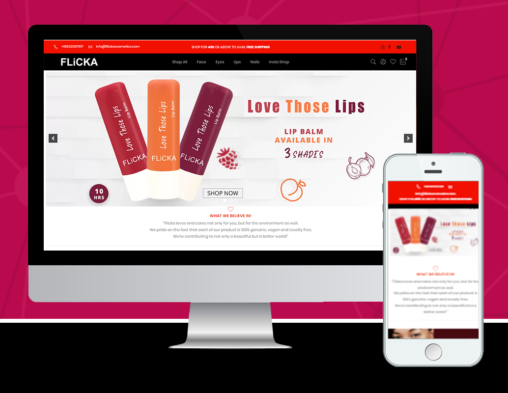 Flicka Cosmetics (E- Commerce)